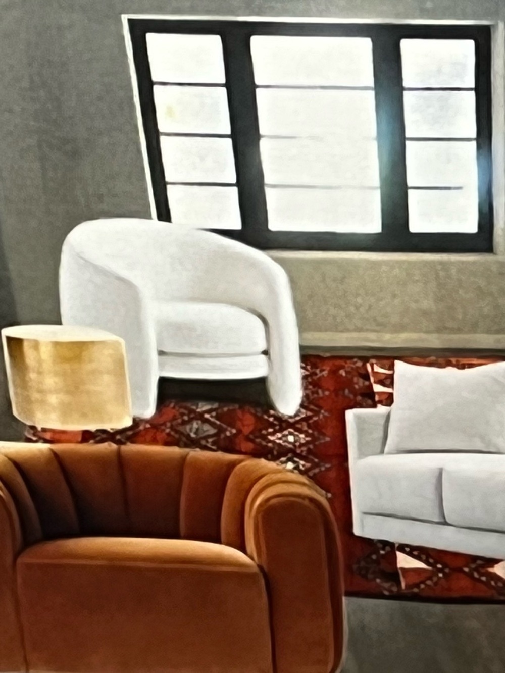 Modern Interior Design ILLUSTRATION. Printed - Unbranded